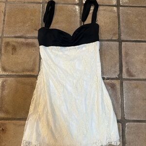 Lucy in the Sky Elegant Black and Cream Ensemble